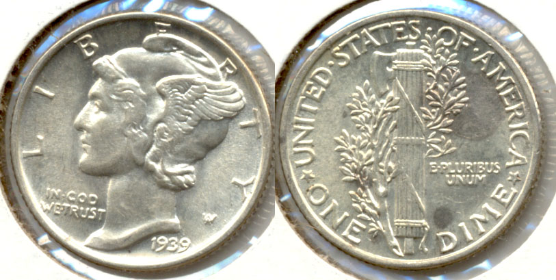 1939 Mercury Dime MS-63 b