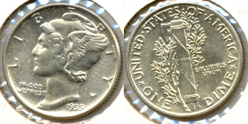 1939 Mercury Dime MS-63 c