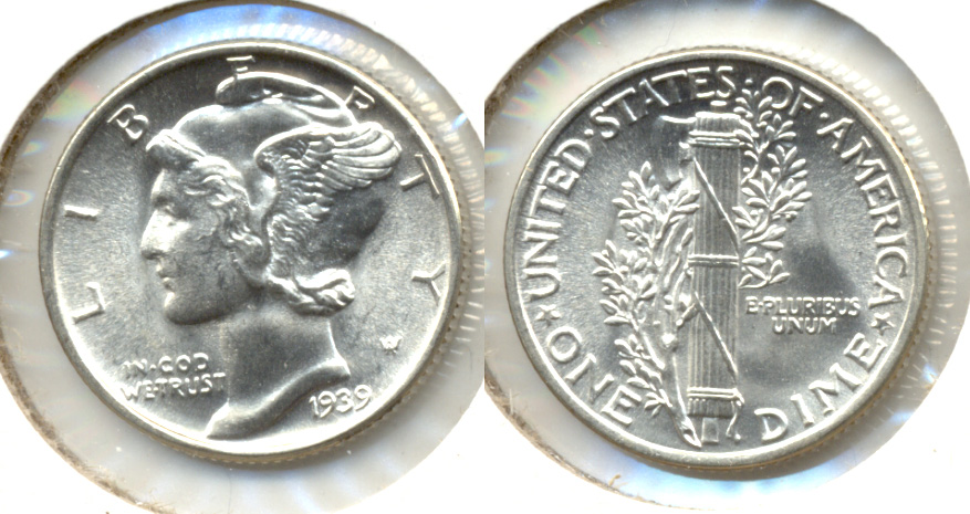 1939 Mercury Dime MS-63 i