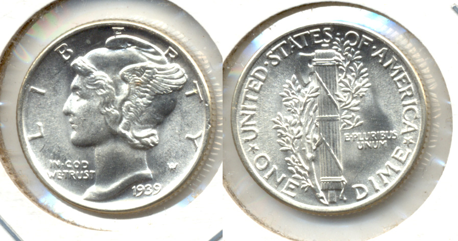 1939 Mercury Dime MS-63 m