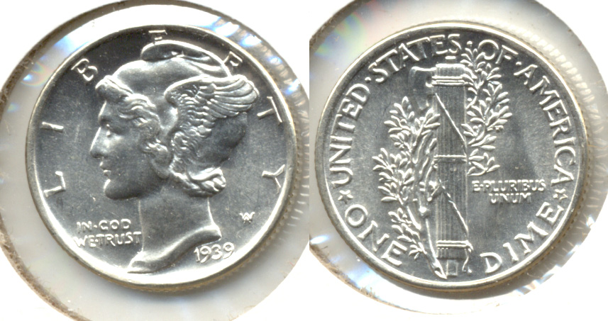 1939 Mercury Dime MS-64 b