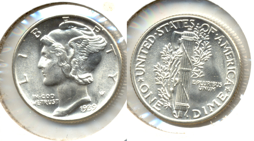 1939 Mercury Dime MS-64 f