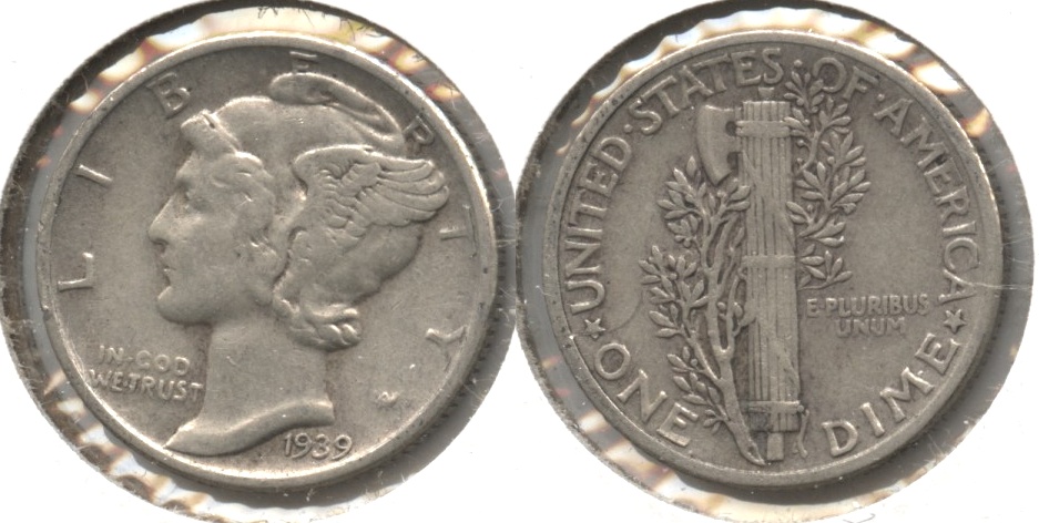 1939 Mercury Dime VF-20
