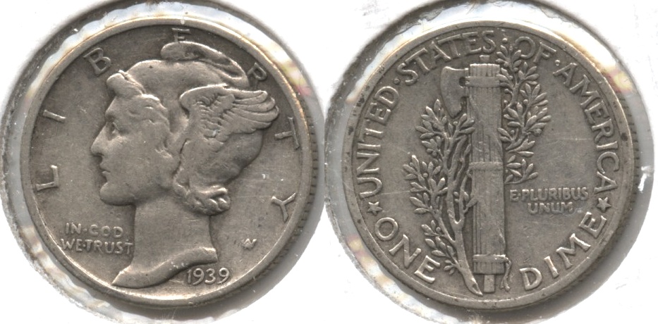1939 Mercury Dime VF-20 #c