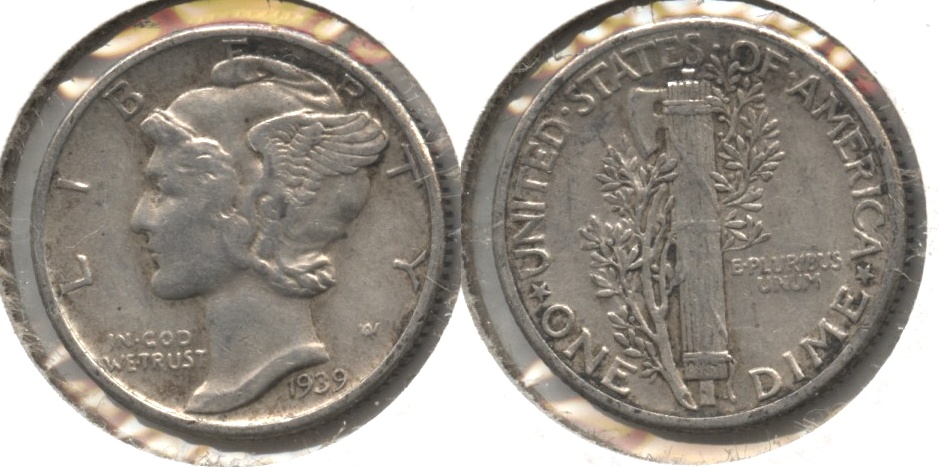 1939 Mercury Dime VF-20 #k