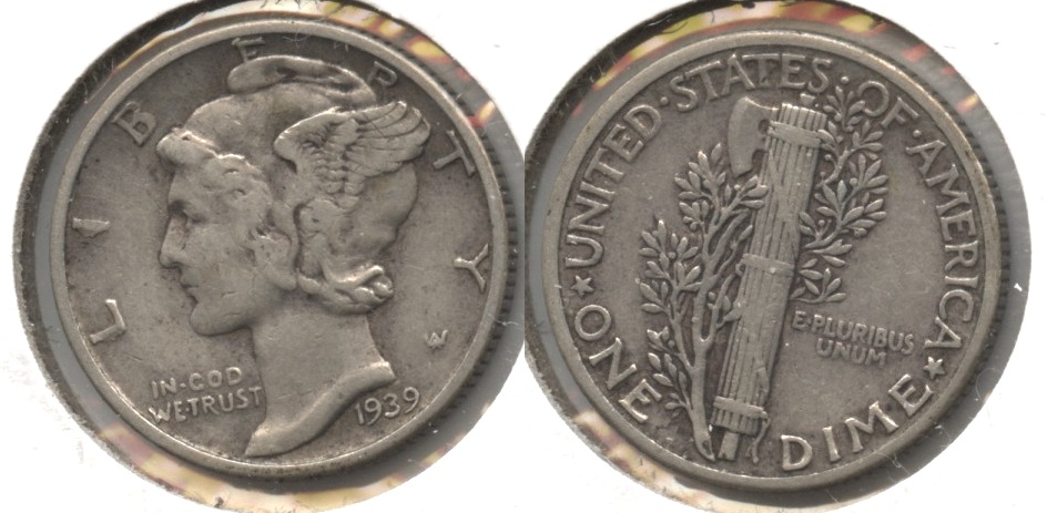 1939 Mercury Dime VF-20 #l