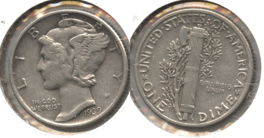 1939 Mercury Dime VF-20 #p