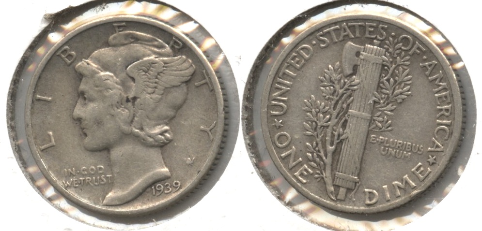 1939 Mercury Dime VF-20 #s