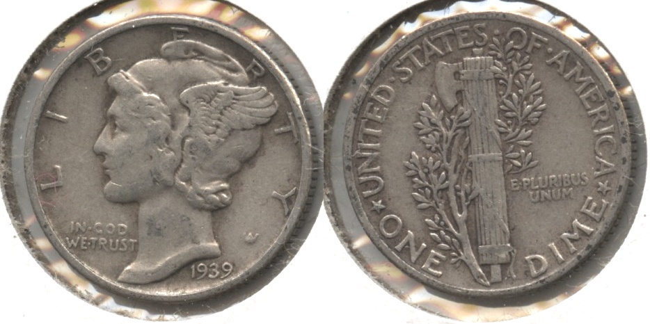 1939 Mercury Dime VF-20 #t