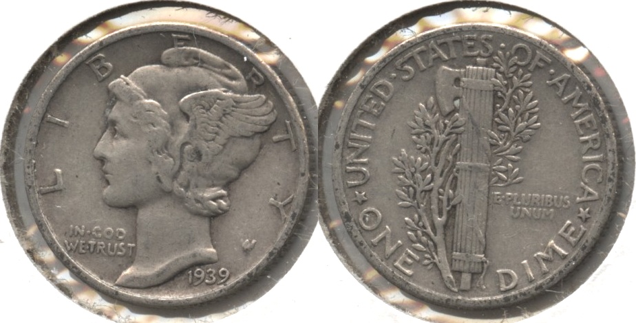 1939 Mercury Dime VF-20 #u