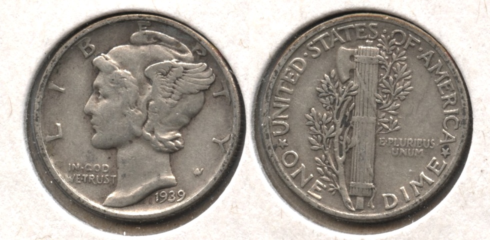 1939 Mercury Dime VF-20 #x