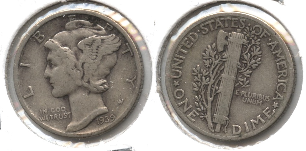 1939 Mercury Dime VG-8 #a