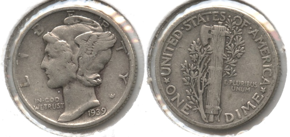 1939 Mercury Dime VG-8 #e