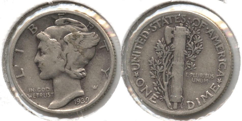 1939 Mercury Dime VG-8 #f