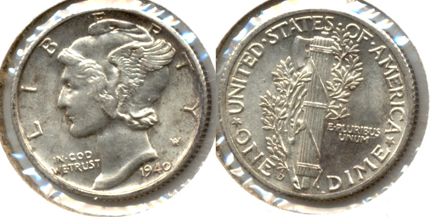 1940-D Mercury Dime MS-60 b