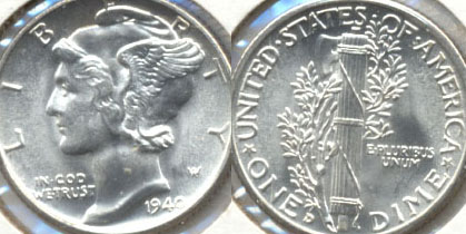 1940-D Mercury Dime MS-63