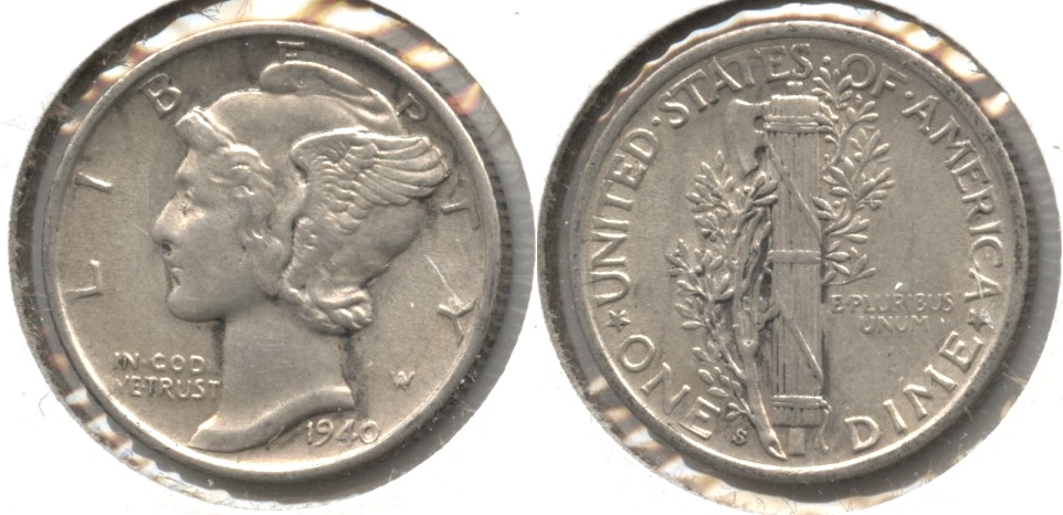 1940-S Mercury Dime EF-40 #b