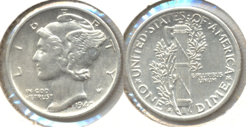 1940-S Mercury Dime MS-60 b