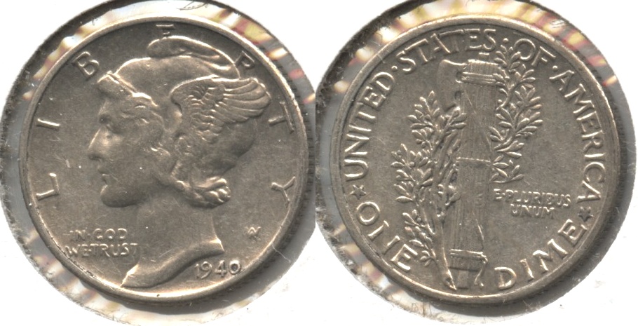 1940 Mercury Dime EF-40 #e