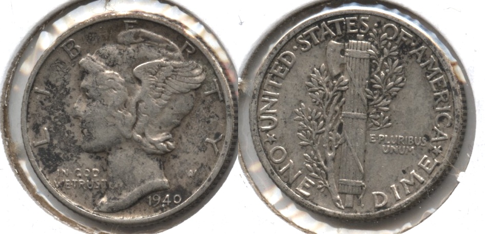 1940 Mercury Dime EF-40 #g