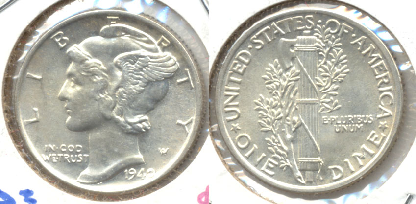 1940 Mercury Dime MS-60 b