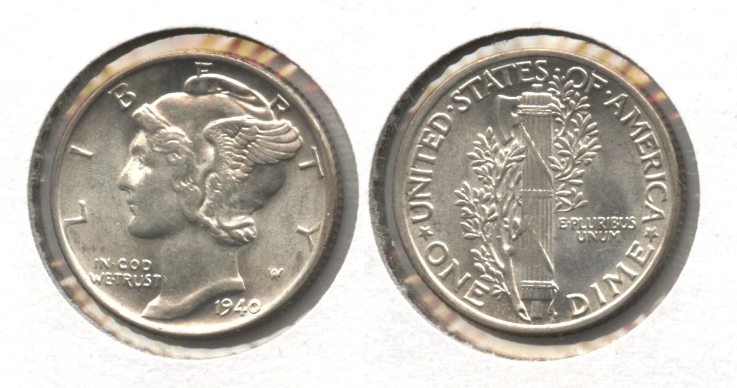 1940 Mercury Dime MS-60 #i