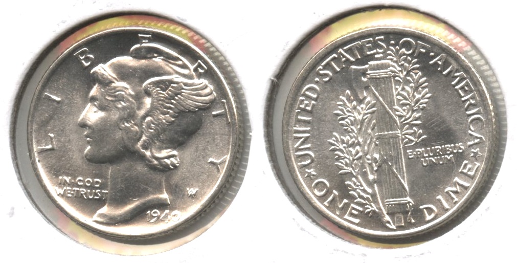 1940 Mercury Dime MS-60 #j