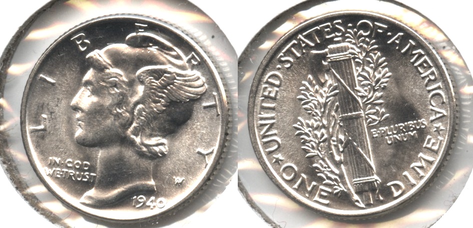 1940 Mercury Dime MS-64