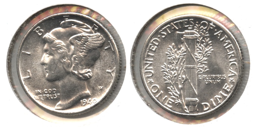 1940 Mercury Dime MS-64 #c