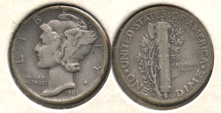 1941-D Mercury Dime Fine-12 #a