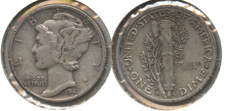 1941-D Mercury Dime Fine-12 #h