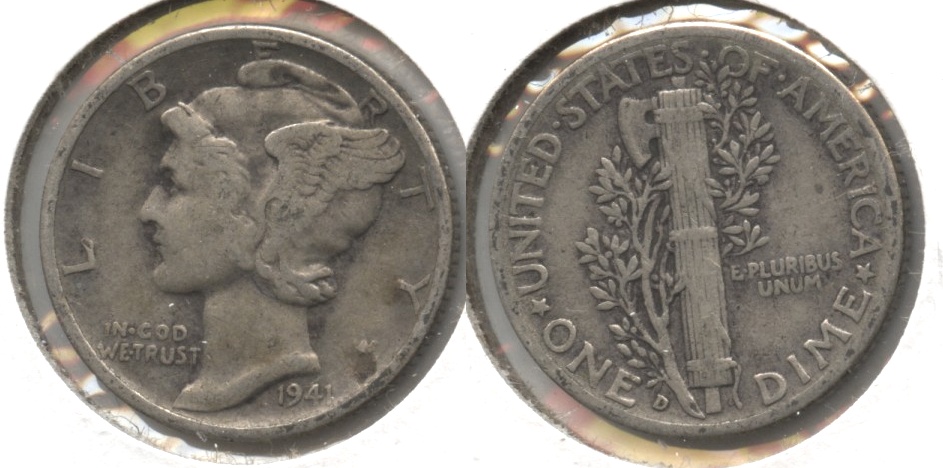 1941-D Mercury Dime Fine-12 #o
