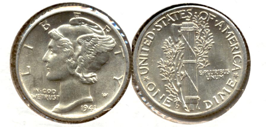 1941-D Mercury Dime MS-60 i