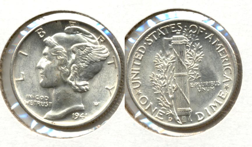 1941-D Mercury Dime MS-60 l