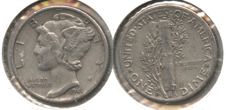 1941-D Mercury Dime VF-20