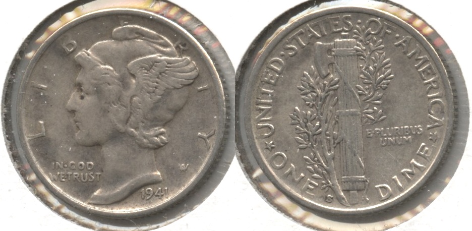 1941-S Mercury Dime EF-40