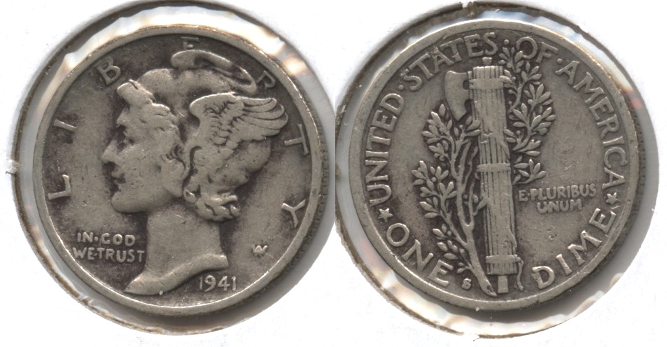 1941-S Mercury Dime Fine-12 #a