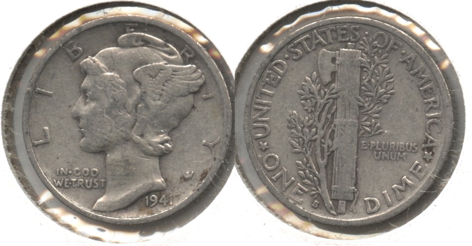 1941-S Mercury Dime Fine-12 #j