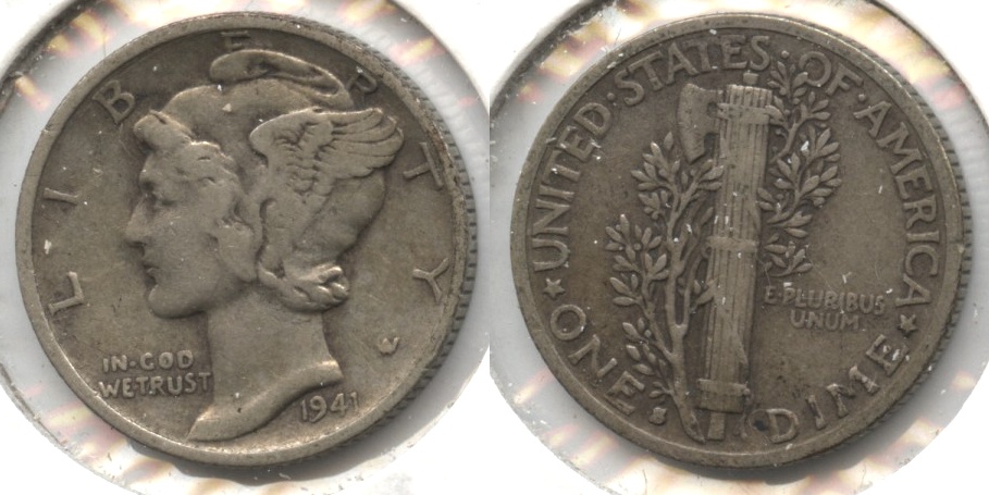 1941-S Mercury Dime Fine-12 #p