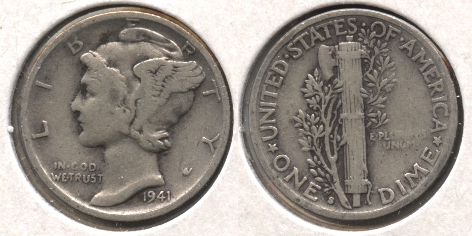 1941-S Mercury Dime Fine-12 #u