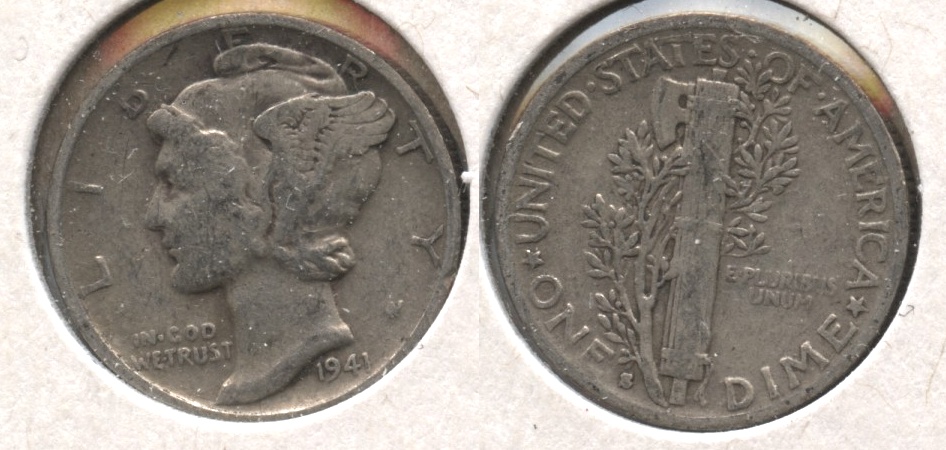 1941-S Mercury Dime Fine-12 #v