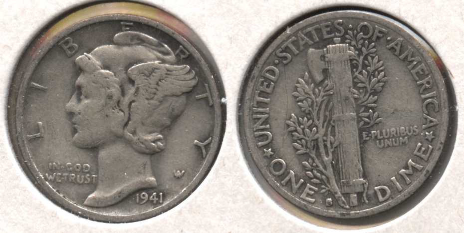 1941-S Mercury Dime Fine-12 #w