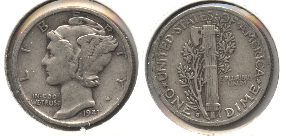1941-S Mercury Dime Fine-15