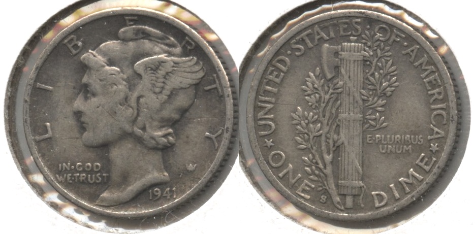 1941-S Mercury Dime VF-20 #b