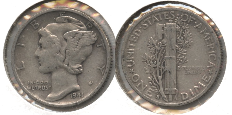 1941-S Mercury Dime VF-20 #e