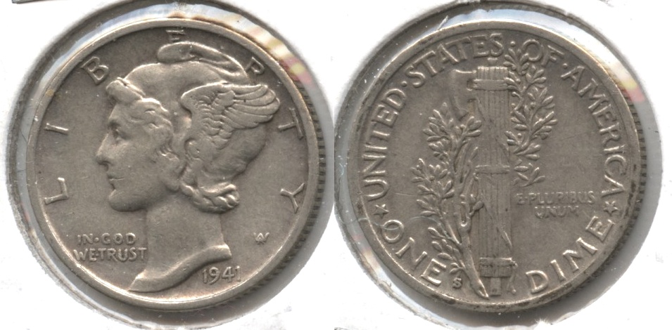 1941-S Mercury Dime VF-20 #i