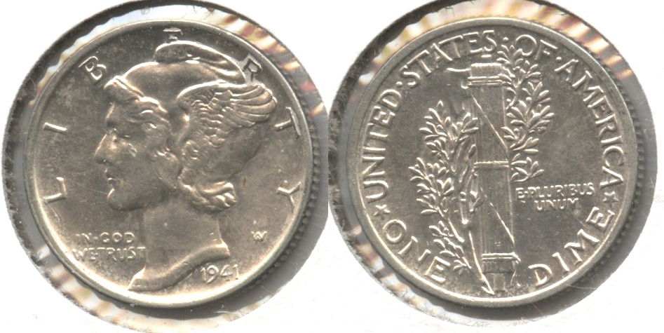 1941 Mercury Dime AU-50 #e