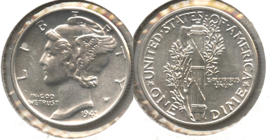 1941 Mercury Dime AU-55 #a