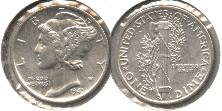 1941 Mercury Dime AU-55 #i