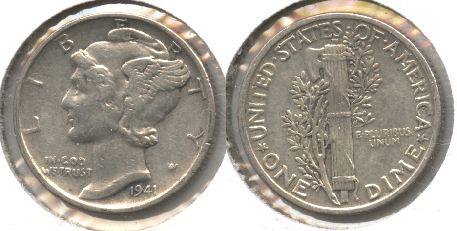1941 Mercury Dime EF-40 #j